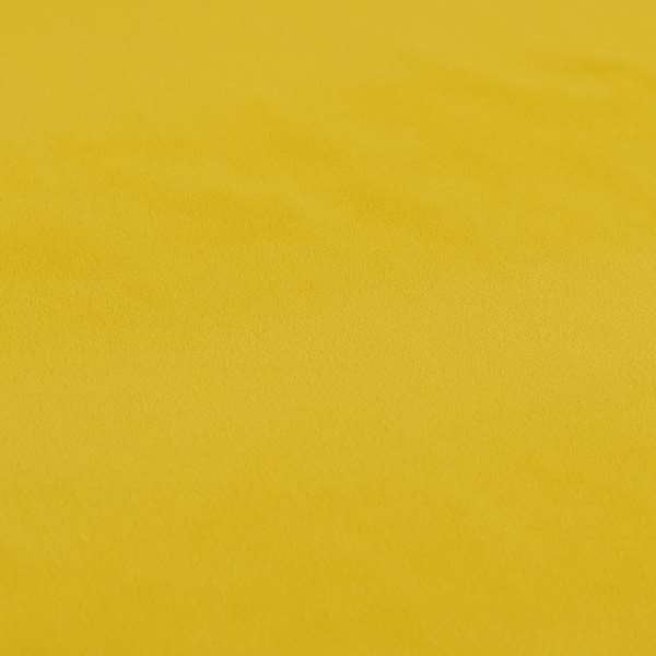 Zouk Plain Durable Velvet Brushed Cotton Effect Upholstery Fabric Bumblebee Yellow Colour - Made To Measure Curtains