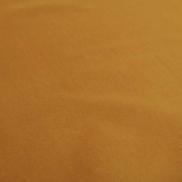 Zouk Plain Durable Velvet Brushed Cotton Effect Upholstery Fabric Bronze Orange Colour