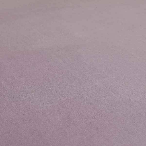Zouk Plain Durable Velvet Brushed Cotton Effect Upholstery Fabric Lilac Purple Colour
