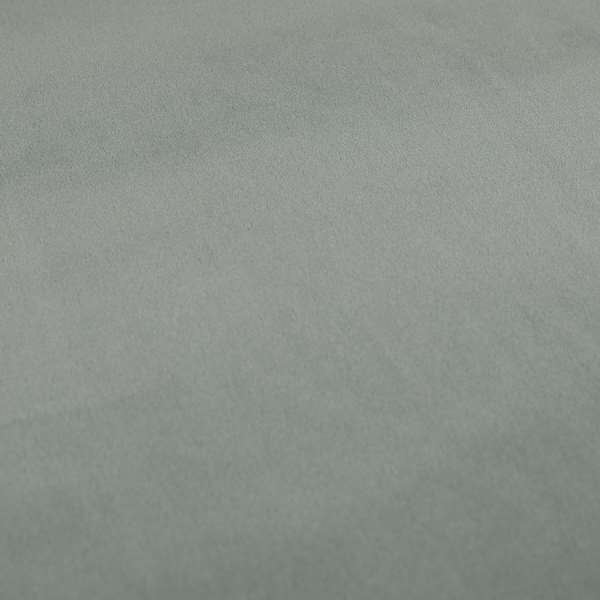 Zouk Plain Durable Velvet Brushed Cotton Effect Upholstery Fabric Flint Silver Colour