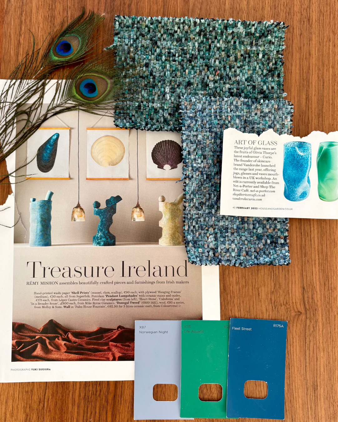 Mood Board Inspired By Peacocks