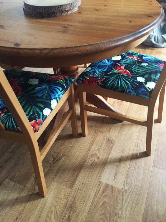 Alison Dining Room Chairs With Floral Velvet