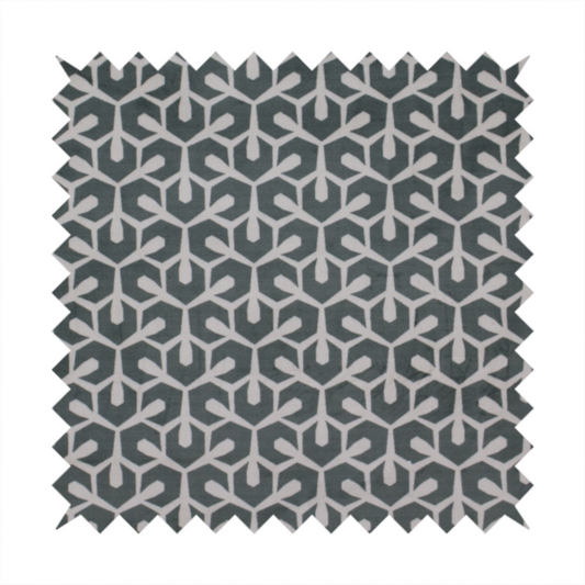 Slate Hexagon Trellis Upholstery Fabric 020126-17