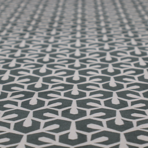 Slate Hexagon Trellis Upholstery Fabric 020126-17