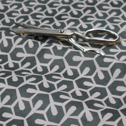 Slate Hexagon Trellis Upholstery Fabric 020126-17
