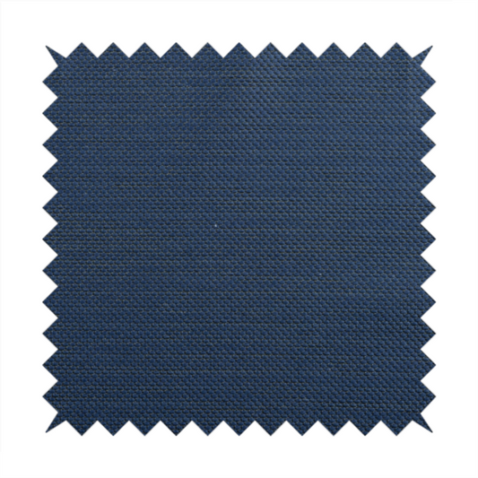 Flame Treated Colourful Textured Chenille Plain Upholstery Fabric In Navy Blue 220323-48