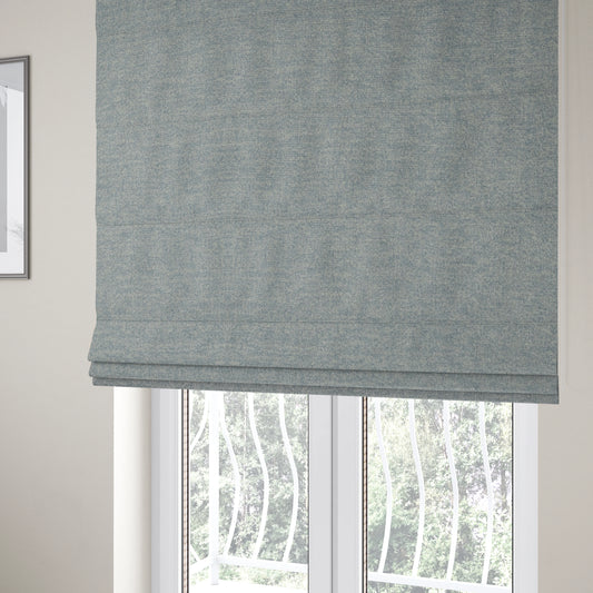 Wazah Plain Velvet Water Repellent Treated Material Light Blue Colour Upholstery Fabric CTR-1702 - Roman Blinds