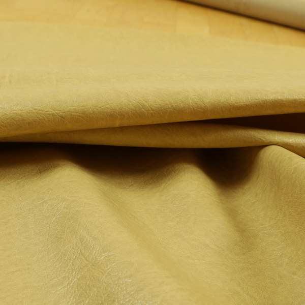 Grain Effect Vinyl Faux Leather Gold Colour Upholstery Leatherette Fabric 310122-06