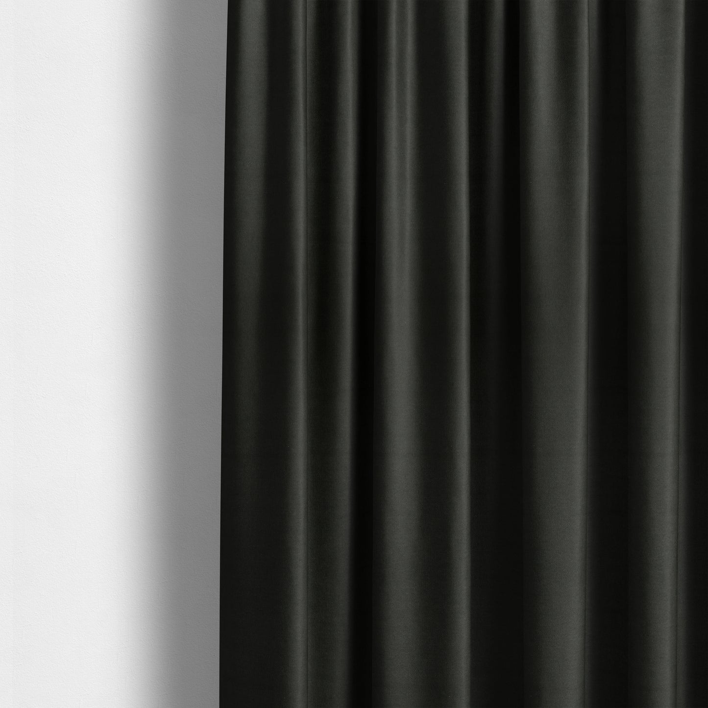 Abbotsford Super Soft Basket Weave Material Dual Purpose Upholstery Curtains Fabric In Black - Made To Measure Curtains