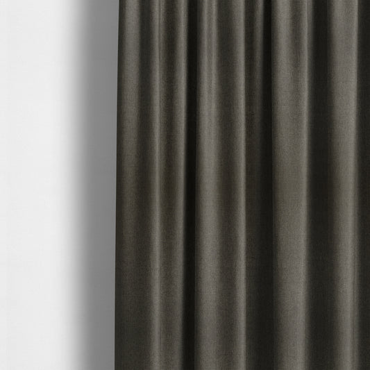 Abbotsford Super Soft Basket Weave Material Dual Purpose Upholstery Curtains Fabric In Brown - Made To Measure Curtains