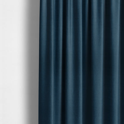 Abbotsford Super Soft Basket Weave Material Dual Purpose Upholstery Curtains Fabric In Blue - Made To Measure Curtains