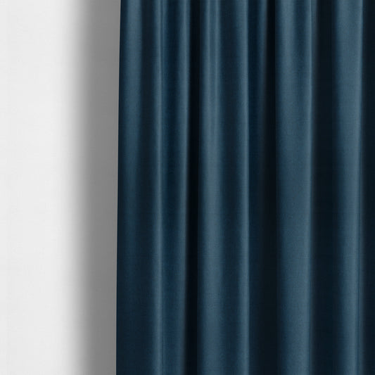 Abbotsford Super Soft Basket Weave Material Dual Purpose Upholstery Curtains Fabric In Blue - Made To Measure Curtains