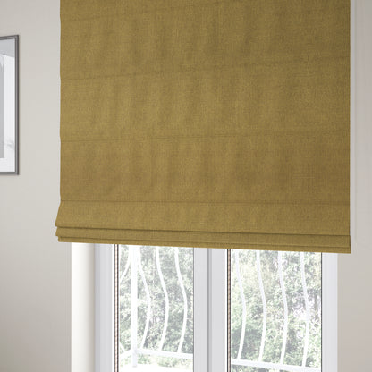 Abbotsford Super Soft Basket Weave Material Dual Purpose Upholstery Curtains Fabric In Yellow - Roman Blinds