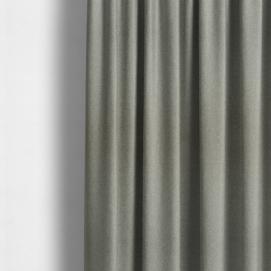 Abbotsford Super Soft Basket Weave Material Dual Purpose Upholstery Curtains Fabric In Silver - Made To Measure Curtains