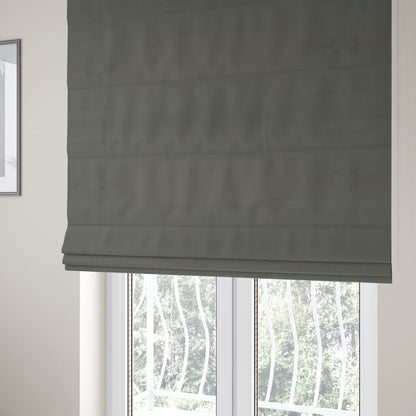 Abbotsford Super Soft Basket Weave Material Dual Purpose Upholstery Curtains Fabric In Grey - Roman Blinds