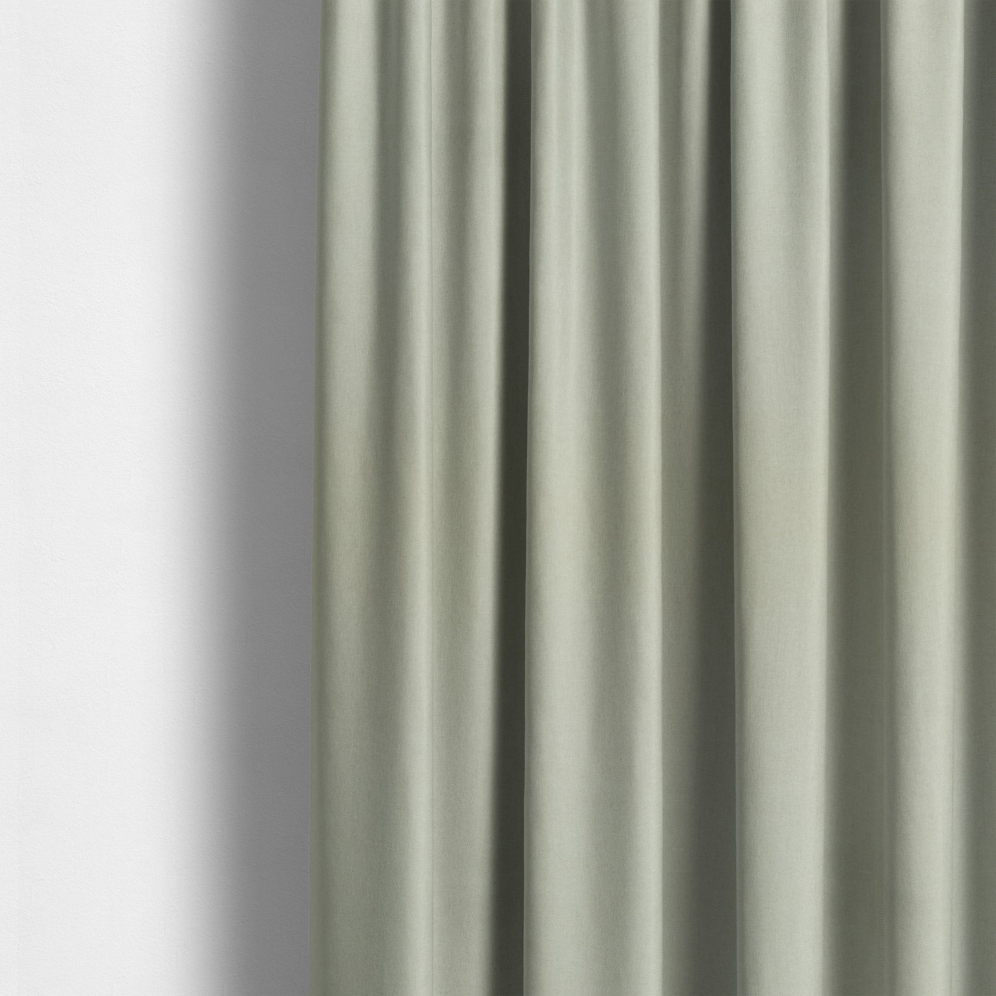 Aldwych Herringbone Soft Wool Textured Chenille Material Cream Furnishing Fabric - Made To Measure Curtains