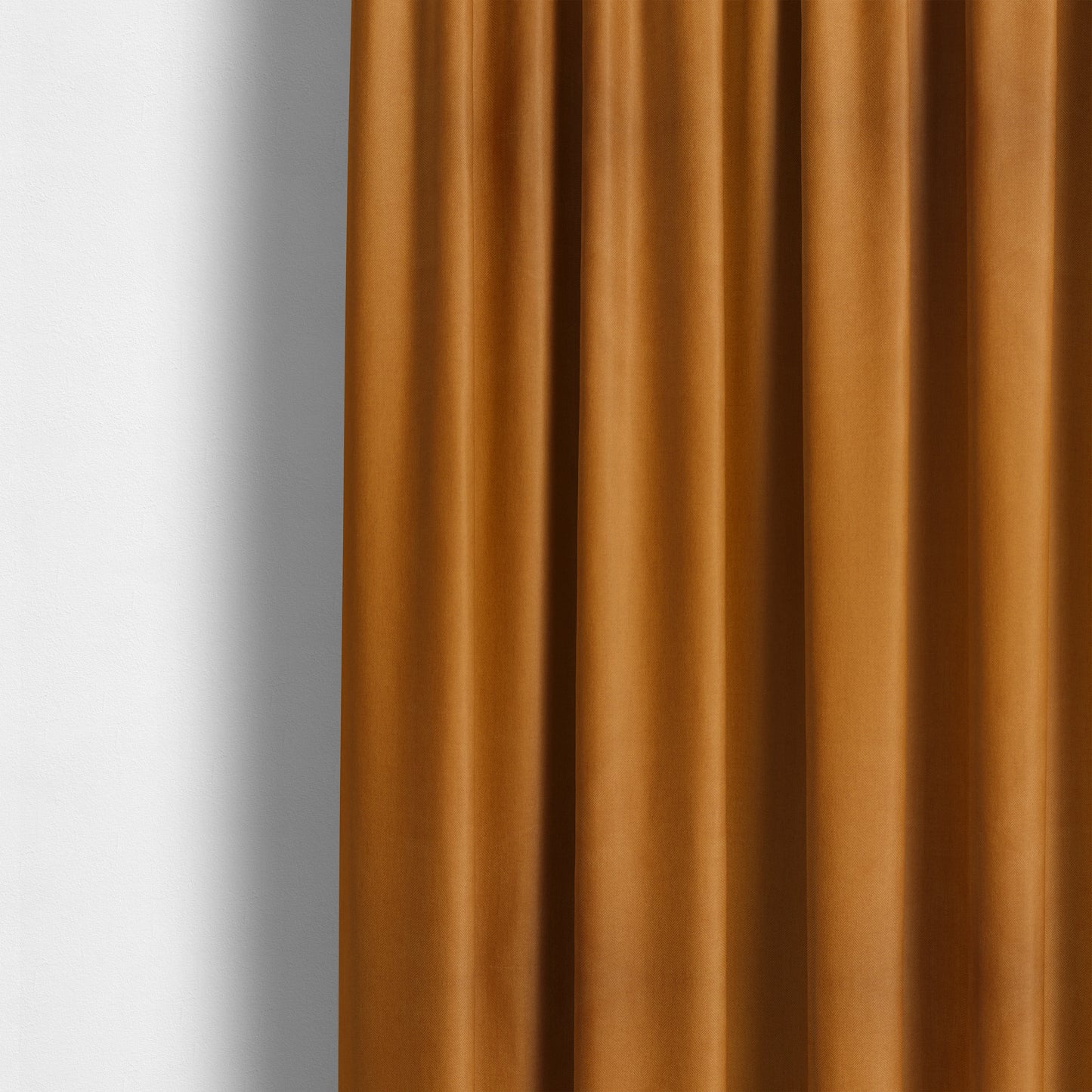 Aldwych Herringbone Soft Wool Textured Chenille Material Orange Furnishing Fabric - Made To Measure Curtains