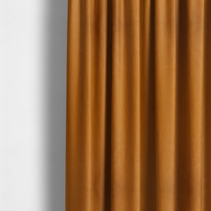 Aldwych Herringbone Soft Wool Textured Chenille Material Orange Furnishing Fabric - Made To Measure Curtains