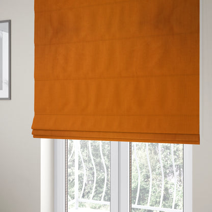 Aldwych Herringbone Soft Wool Textured Chenille Material Orange Furnishing Fabric - Roman Blinds