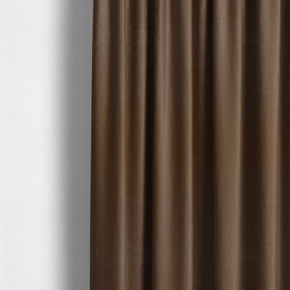 Aldwych Herringbone Soft Wool Textured Chenille Material Brown Furnishing Fabric - Made To Measure Curtains