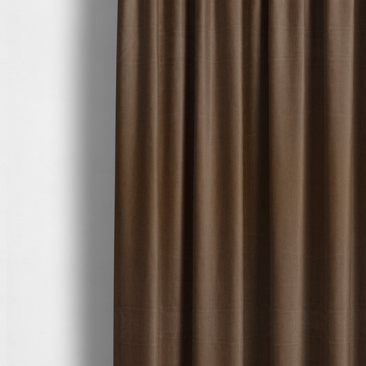 Aldwych Herringbone Soft Wool Textured Chenille Material Brown Furnishing Fabric - Made To Measure Curtains