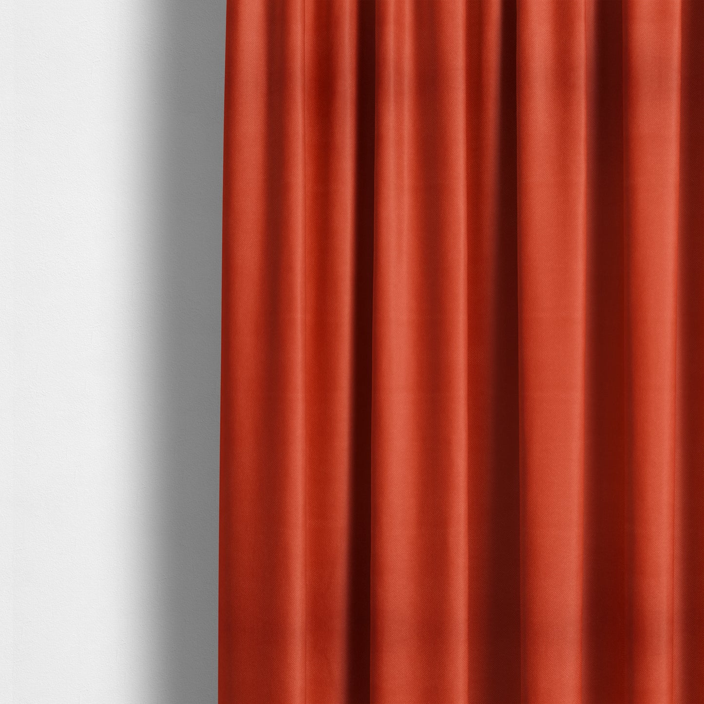 Aldwych Herringbone Soft Wool Textured Chenille Material Red Furnishing Fabric - Made To Measure Curtains