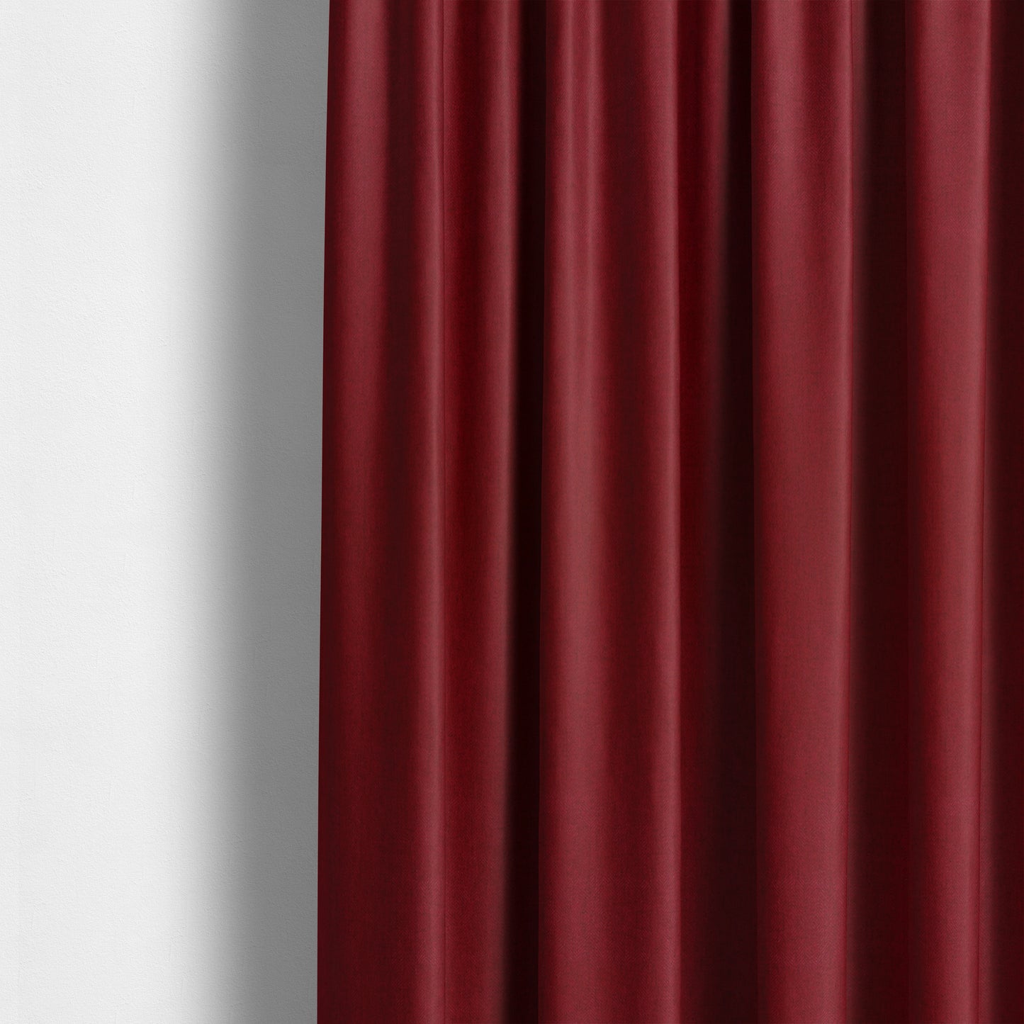 Aldwych Herringbone Soft Wool Textured Chenille Material Red Burgundy Furnishing Fabric - Made To Measure Curtains