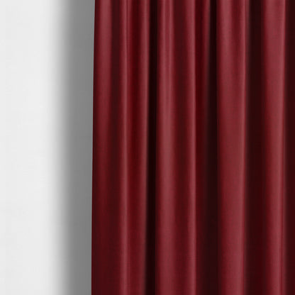 Aldwych Herringbone Soft Wool Textured Chenille Material Red Burgundy Furnishing Fabric - Made To Measure Curtains