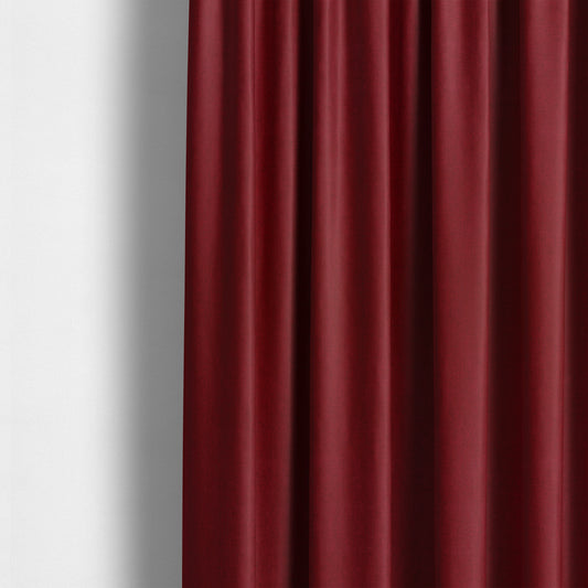 Aldwych Herringbone Soft Wool Textured Chenille Material Red Burgundy Furnishing Fabric - Made To Measure Curtains