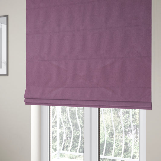 Aldwych Herringbone Soft Wool Textured Chenille Material Amethyst Purple Furnishing Fabric - Roman Blinds