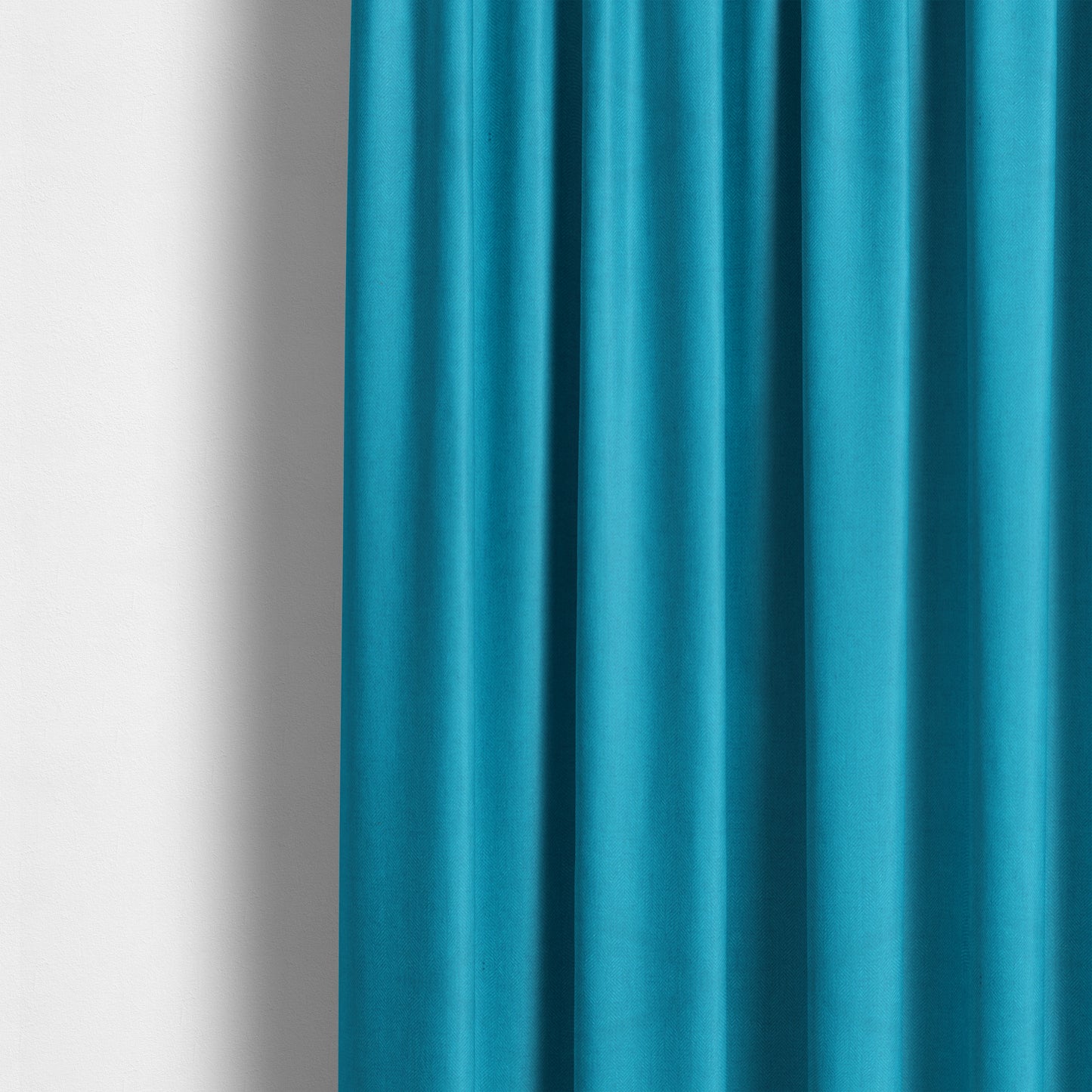 Aldwych Herringbone Soft Wool Textured Chenille Material Light Blue Furnishing Fabric - Made To Measure Curtains