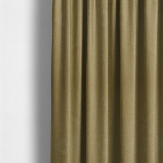 Aldwych Herringbone Soft Wool Textured Chenille Material Golden Brown Furnishing Fabric - Made To Measure Curtains