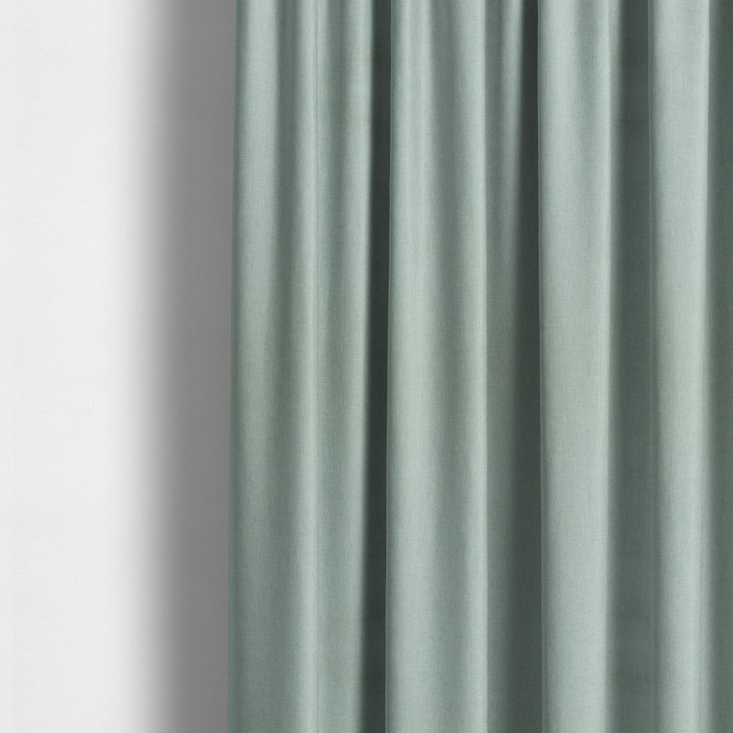 Aldwych Herringbone Soft Wool Textured Chenille Material Sky Blue Furnishing Fabric - Made To Measure Curtains