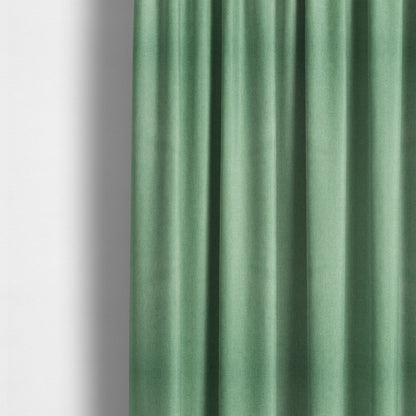 Aldwych Herringbone Soft Wool Textured Chenille Material Teal Green Grass Furnishing Fabric - Made To Measure Curtains