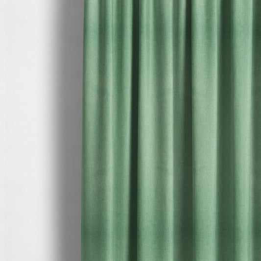 Aldwych Herringbone Soft Wool Textured Chenille Material Teal Green Grass Furnishing Fabric - Made To Measure Curtains