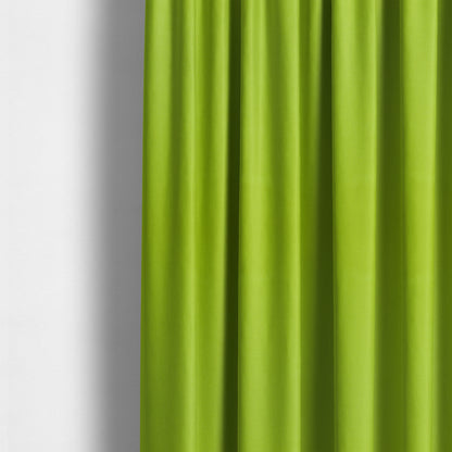 Aldwych Herringbone Soft Wool Textured Chenille Material Lime Green Furnishing Fabric - Made To Measure Curtains