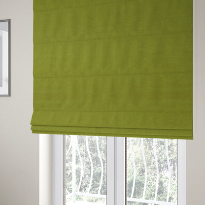 Aldwych Herringbone Soft Wool Textured Chenille Material Green Grass Furnishing Fabric - Roman Blinds