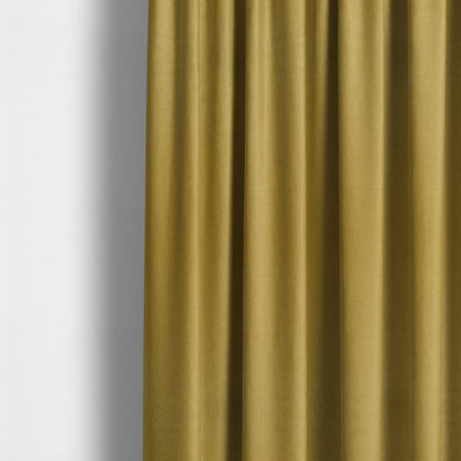 Aldwych Herringbone Soft Wool Textured Chenille Material Yellow Furnishing Fabric - Made To Measure Curtains