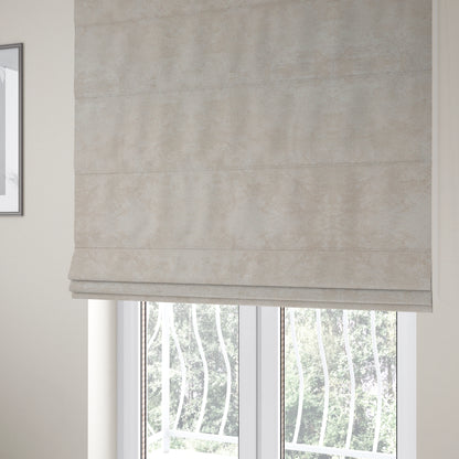 Ammara Soft Crushed Chenille Upholstery Fabric Ivory Cream Colour - Roman Blinds