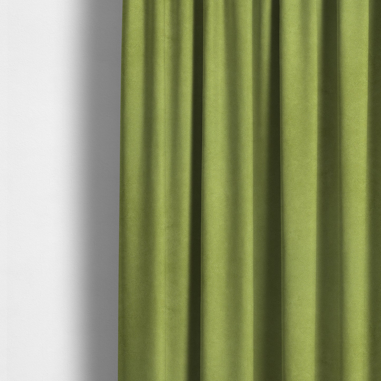 Ammara Soft Crushed Chenille Upholstery Fabric Lemon Lime Green Colour - Made To Measure Curtains