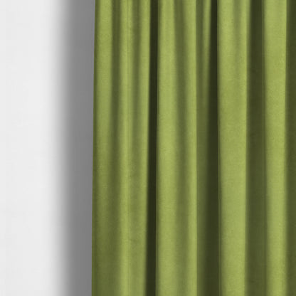 Ammara Soft Crushed Chenille Upholstery Fabric Lemon Lime Green Colour - Made To Measure Curtains