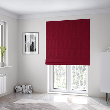 Ammara Soft Crushed Chenille Upholstery Fabric Cardinal Red Colour - Roman Blinds