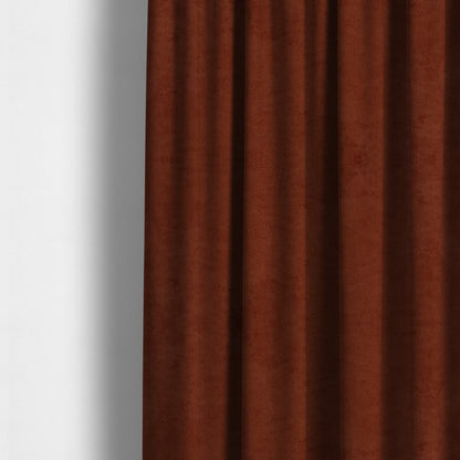 Ammara Soft Crushed Chenille Upholstery Fabric Terra Burnt Orange Colour - Made To Measure Curtains