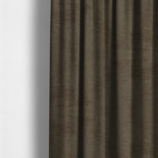 Ammara Soft Crushed Chenille Upholstery Fabric Taupe Brown Colour - Made To Measure Curtains