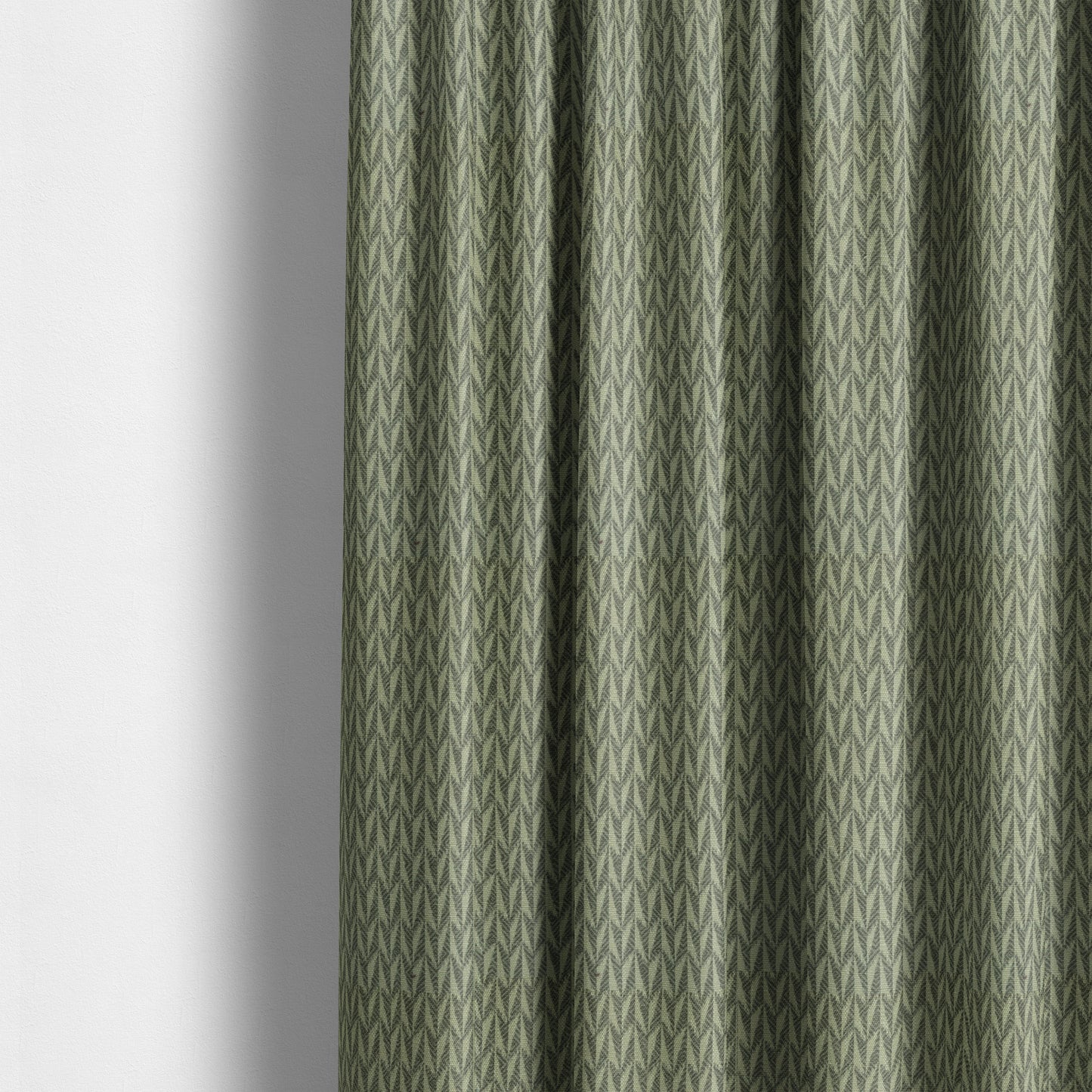 Arlington Geometric Pattern Printed On Linen Effect Chenille Material Grey Coloured Furnishing Fabrics - Made To Measure Curtains