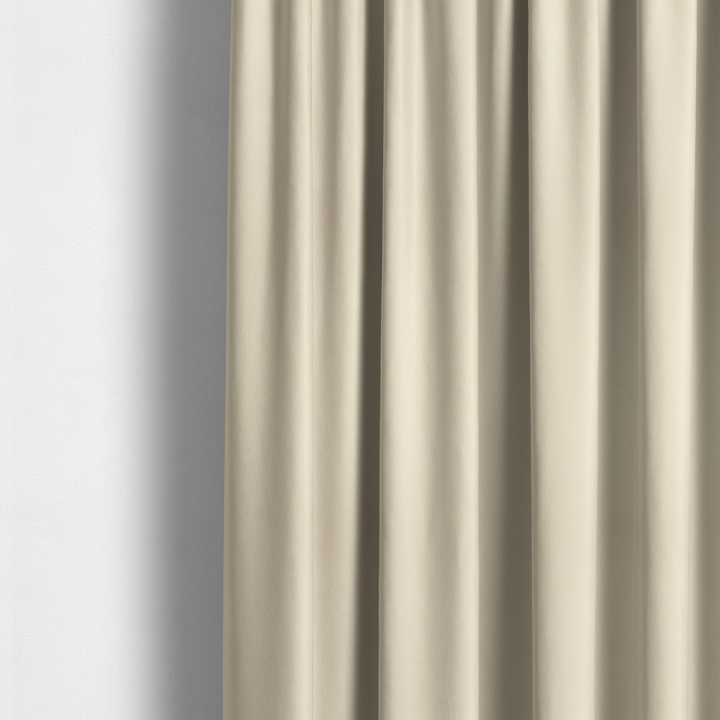 Austin Low Velour Chenille Velvet Soft Upholstery Fabric Cream Colour - Made To Measure Curtains