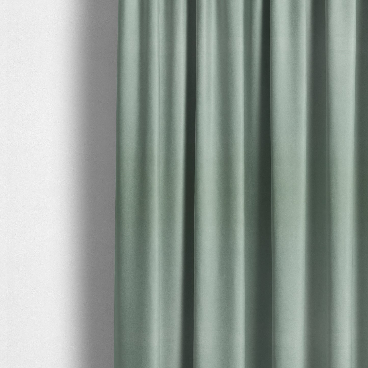 Austin Low Velour Chenille Velvet Soft Upholstery Fabric Aqua Green Colour - Made To Measure Curtains