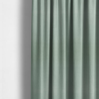 Austin Low Velour Chenille Velvet Soft Upholstery Fabric Aqua Green Colour - Made To Measure Curtains