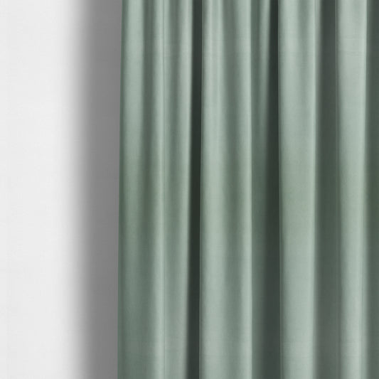 Austin Low Velour Chenille Velvet Soft Upholstery Fabric Aqua Green Colour - Made To Measure Curtains