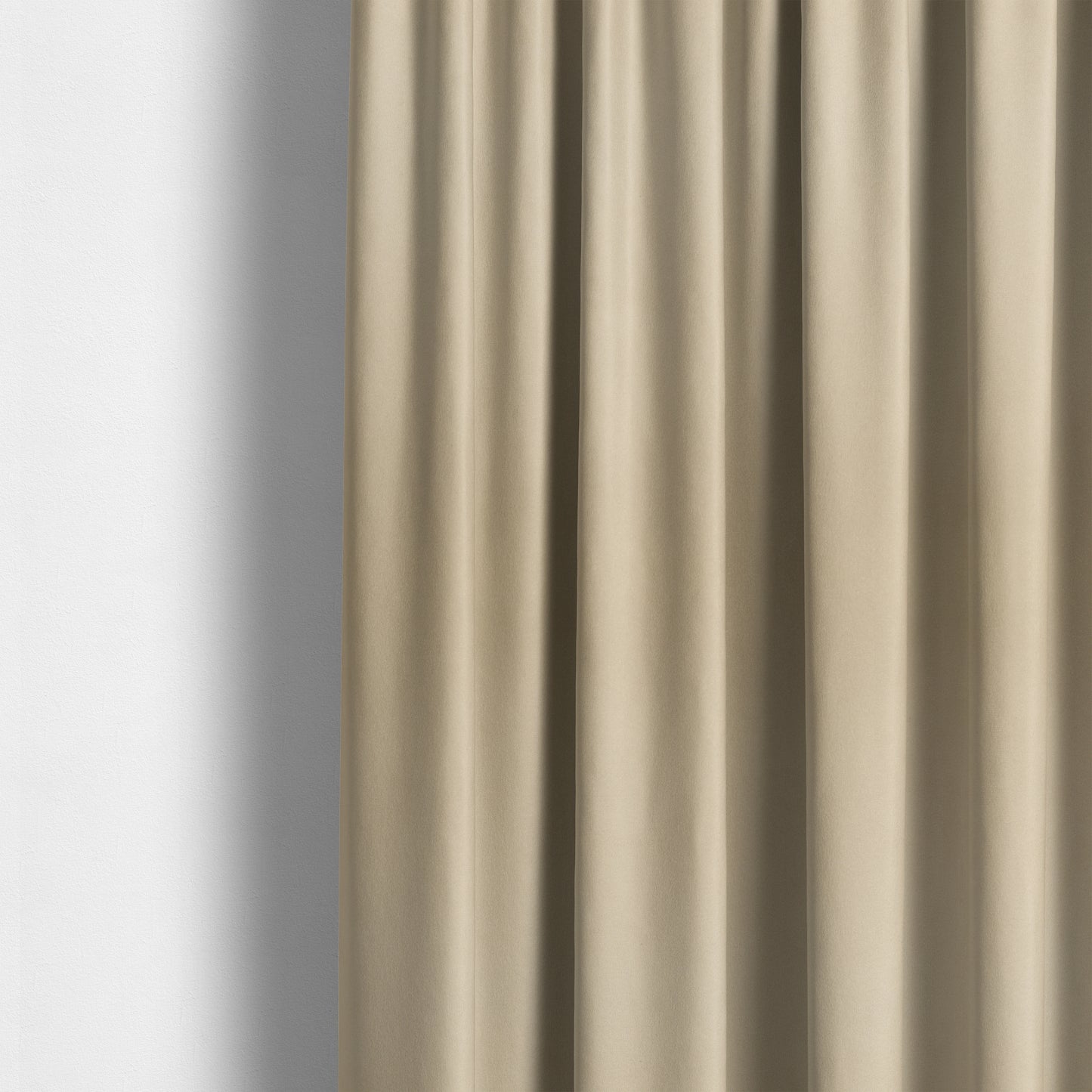 Austin Low Velour Chenille Velvet Soft Upholstery Fabric Beige Colour - Made To Measure Curtains